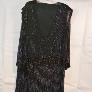 Vintage Beaded Flapper Dress SZ L NWT